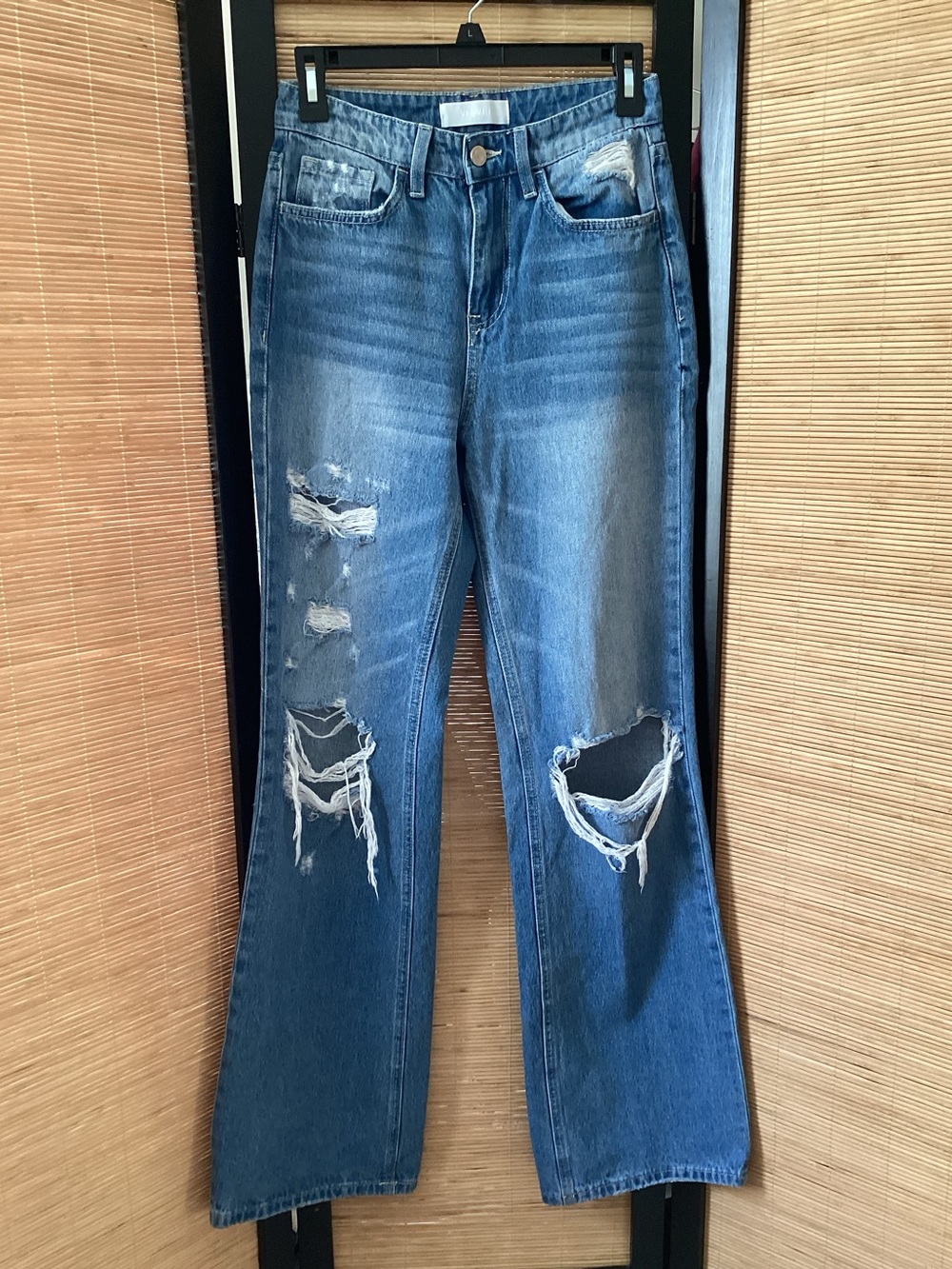 VERVET Blue jeans high rise distressed 24” waist EUC